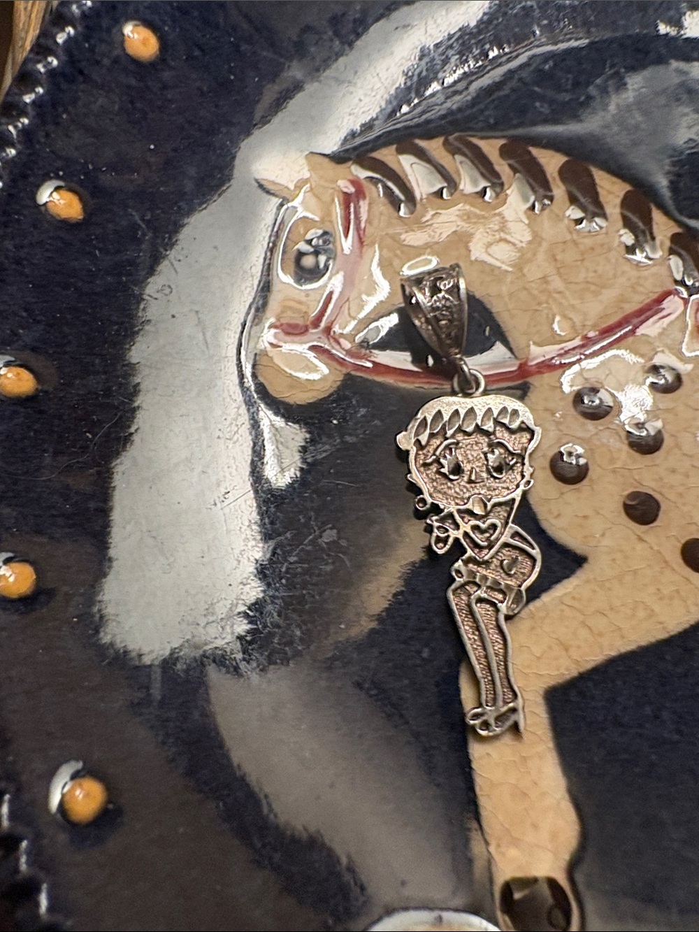 10k gold and sterling Betty Boop Pendant